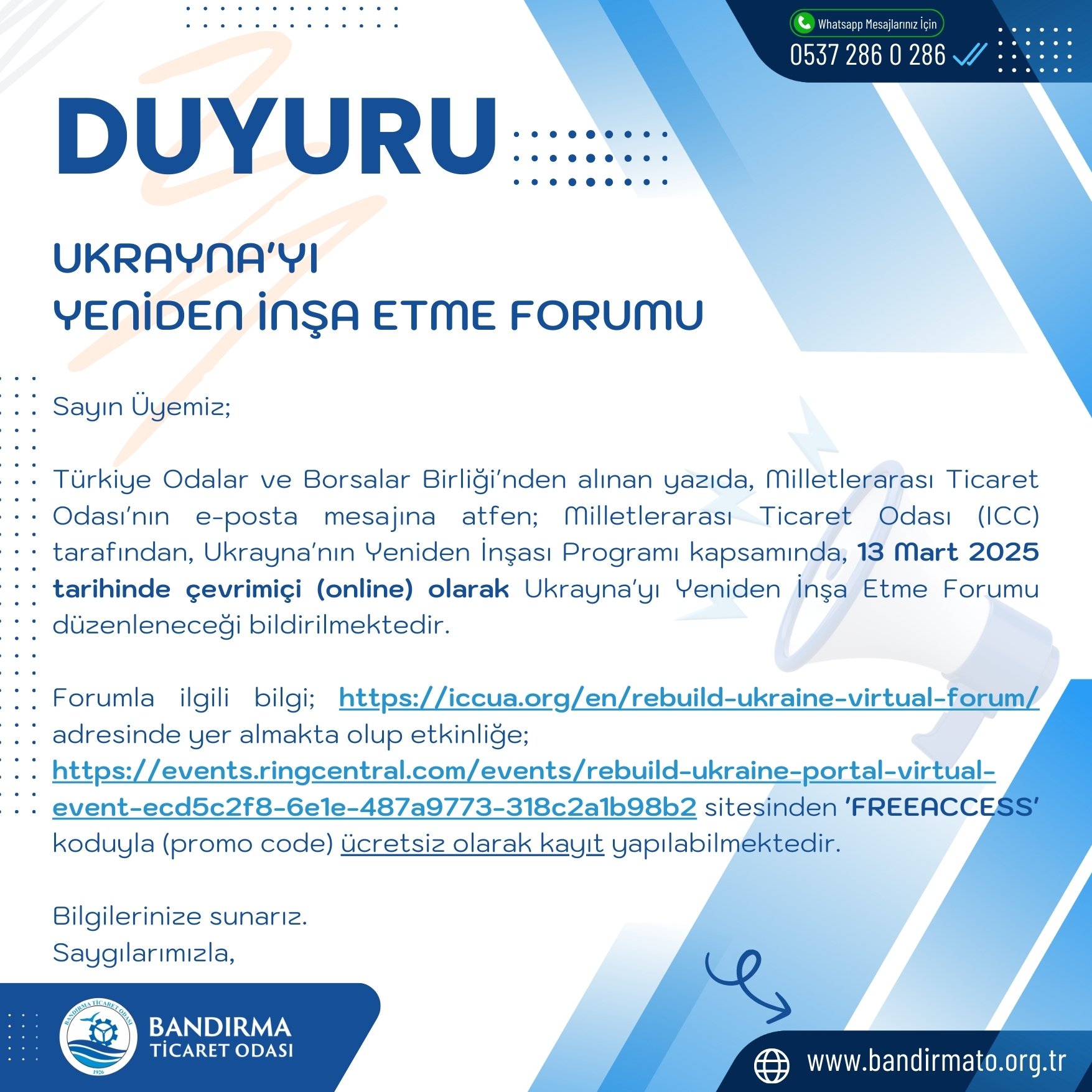 UKRAYNA&#039;YI YENİDEN İNŞA ETME FORUMU